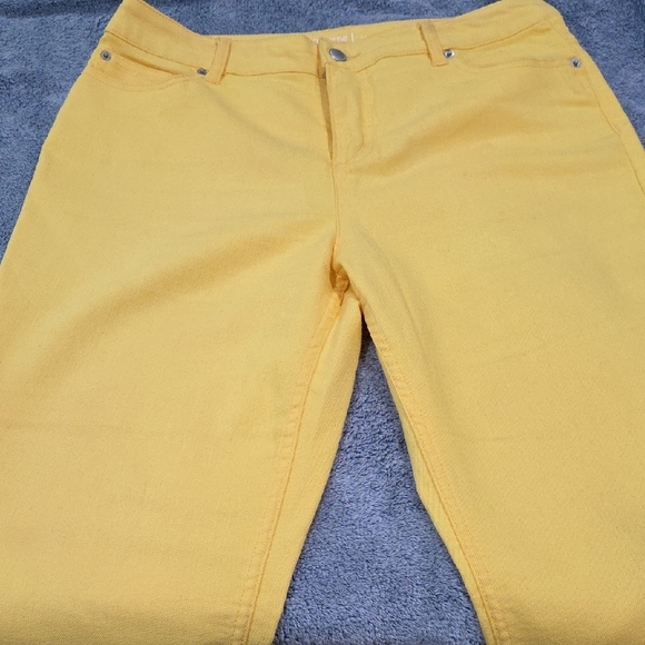 Liz Claiborne Yellow Ankle Jeans Jackie. - Picture 14 of 15